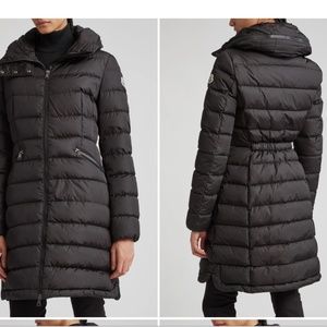 Moncler Flammette gray down coat, Size 0